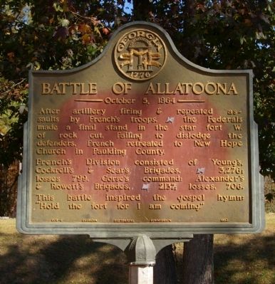 Battle of Allatoona Marker image. Click for full size.