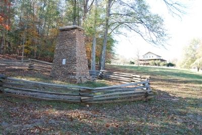 Mary Musgrove Monument with Visitor Center in Background image. Click for full size.