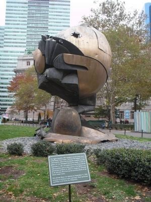 Marker in Battery Park. Click for full size. Marker in Battery Park image. Click for full size.