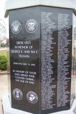 Hilliard Veterans Memoria. Click for full size. Hilliard Veterans Memoria image. Click for full size.