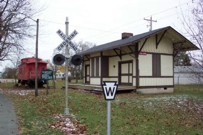 N.W. Franklin County Historical Society and Museum Village and Marker image. Click for full size.