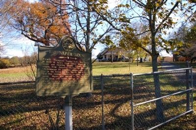 The Napier House Marker and Napier House image. Click for full size.