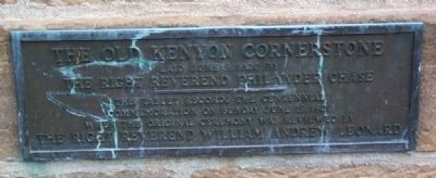 Old Kenyon Cornerstone Marker image. Click for full size.
