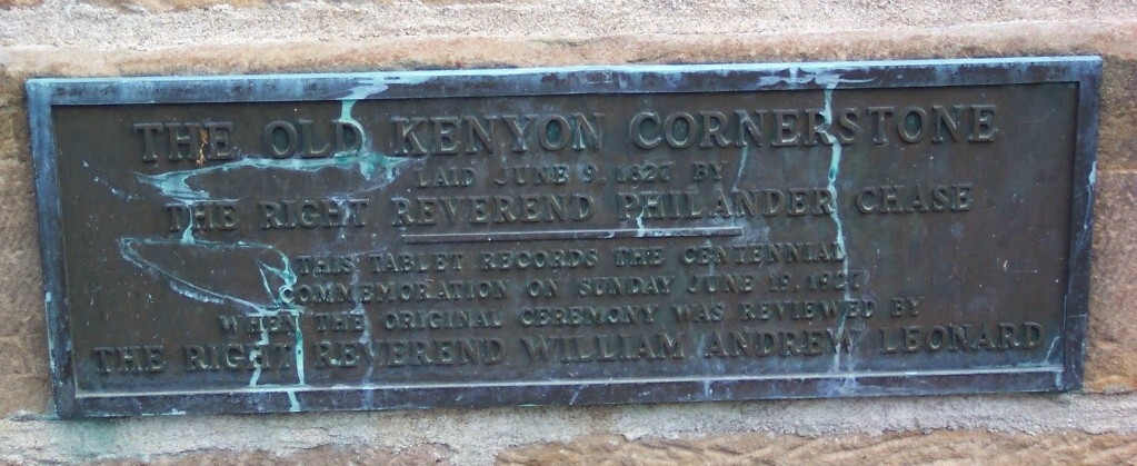 Old Kenyon Cornerstone Marker