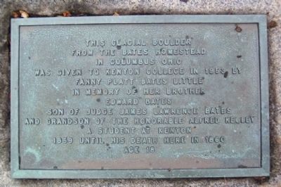 Edward Bates Memorial Marker. Click for full size. Edward Bates Memorial Marker image. Click for full size.