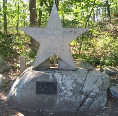 147th Pennsylvania Infantry Monument. Click for full size. 147th Pennsylvania Infantry Monument image. Click for full size.