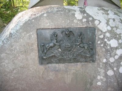 State Seal on Monument. Click for full size. State Seal on Monument image. Click for full size.