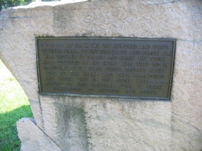 Plaque on Side of Monument. Click for full size. Plaque on Side of Monument image. Click for full size.