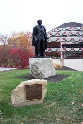 George Rogers Clark Statue and Marker. Click for full size. George Rogers Clark Statue and Marker image. Click for full size.