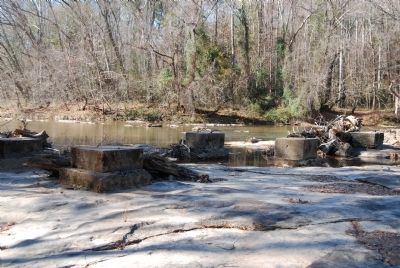 Ruins of a Bridge Which Once Crossed the Enoree River image. Click for full size.
