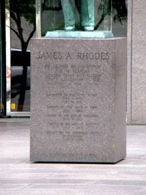 James A. Rhodes inscription. Click for full size. James A. Rhodes inscription image. Click for full size.