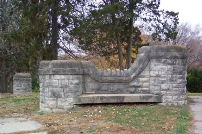 Stone Bench at Entrance to Synder Park image. Click for full size.