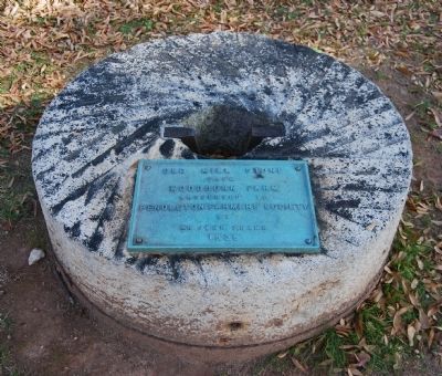 Old Mill Stone and Marker image. Click for full size.