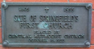 Site of Springfield's First Church Marker image. Click for full size.