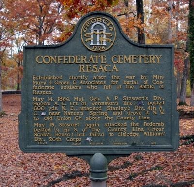 Confederate Cemetery Resaca Marker image. Click for full size.