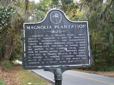 Magnolia Plantation Marker. Click for full size. Magnolia Plantation Marker image. Click for full size.