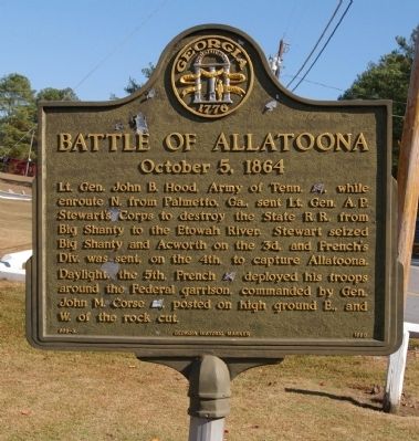Battle of Allatoona Marker image. Click for full size.