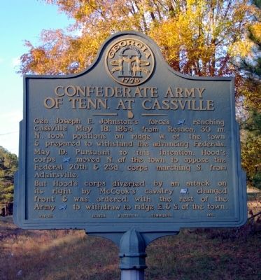 Confederate Army of Tenn. at Cassville Marker image. Click for full size.