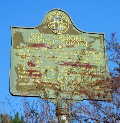 Site - Cherokee Baptist College Marker image. Click for full size.