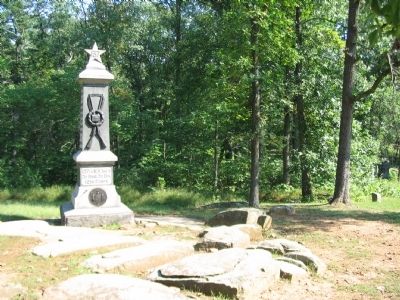 137th New York Infantry Monument as seen from the Road. Click for full size. 137th New York Infantry Monument as seen from the Road image. Click for full size.