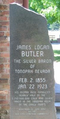 James Logan Butler Gravesite and Marker image. Click for full size.