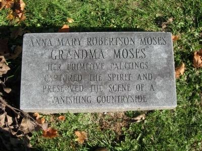 Grandma Moses Headstone Memorial image. Click for full size.