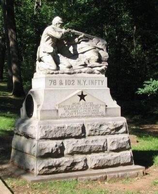 102 & 78th New York Infantry Monument image. Click for full size.