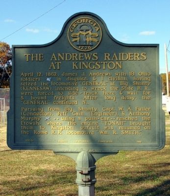 The Andrews Raiders at Kingston Marker. Click for full size. The Andrews Raiders at Kingston Marker image. Click for full size.
