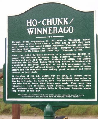 Ho-Chunk / Winnebago Marker image. Click for full size.