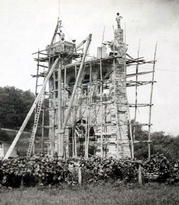 War Correspondents Memorial Arch, under construction image. Click for full size.