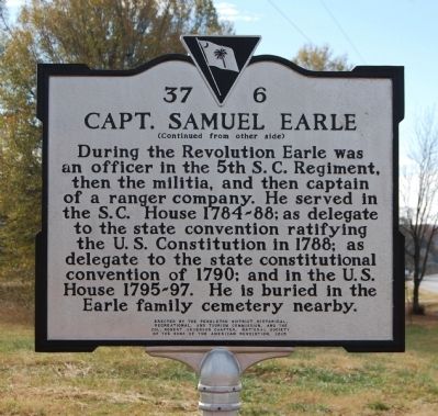 Capt. Samuel Earle Marker - Reverse image. Click for full size.