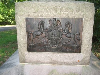 State Seal on Monument. Click for full size. State Seal on Monument image. Click for full size.