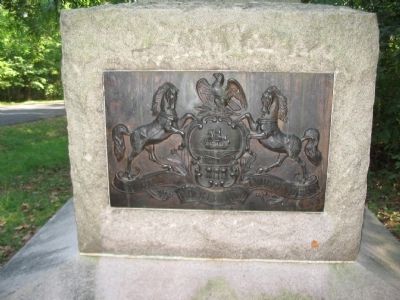State Seal on Monument image. Click for full size.
