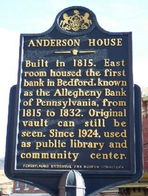 Anderson House Marker. Click for full size. Anderson House Marker image. Click for full size.