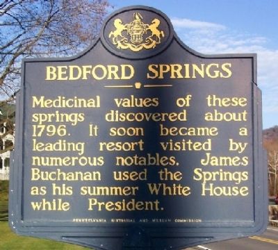 Bedford Springs Marker. Click for full size. Bedford Springs Marker image. Click for full size.