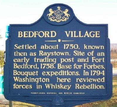 Bedford Village Marker. Click for full size. Bedford Village Marker image. Click for full size.
