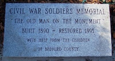 Bedford County Civil War Monument Restoration Marker image. Click for full size.
