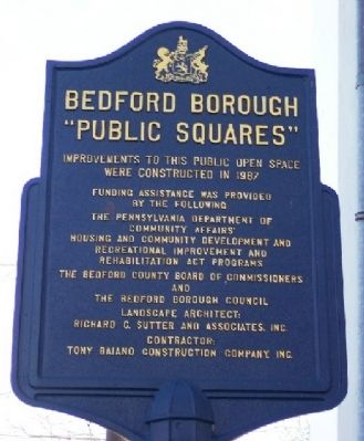 Bedford Boroughs "Public Squares" Marker. Click for full size. Bedford Boroughs "Public Squares" Marker image. Click for full size.