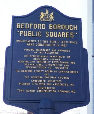 Bedford Boroughs "Public Squares" Marker image. Click for full size.