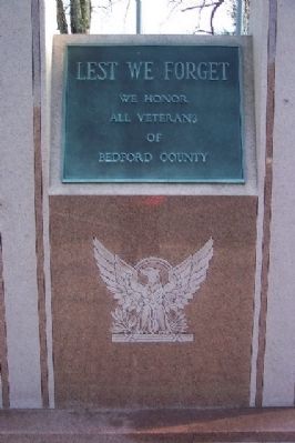 Bedford County Veterans Memorial. Click for full size. Bedford County Veterans Memorial image. Click for full size.