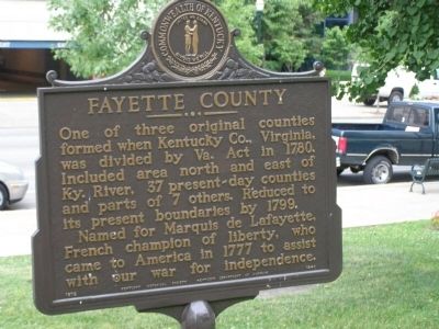 Fayette County Marker. Click for full size. Fayette County Marker image. Click for full size.