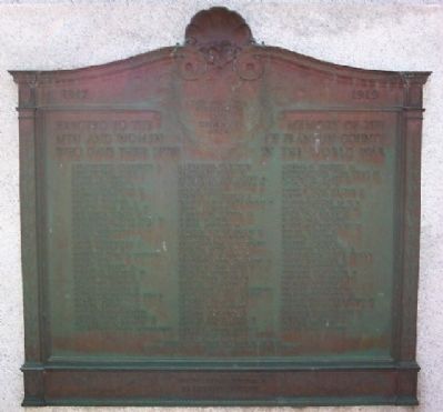 Franklin County World War I Memorial Marker. Click for full size. Franklin County World War I Memorial Marker image. Click for full size.
