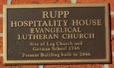 Rupp Hospitality House Marker image. Click for full size.