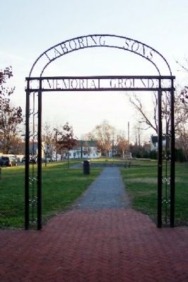 Laboring Sons Memorial Ground Entrance image. Click for full size.