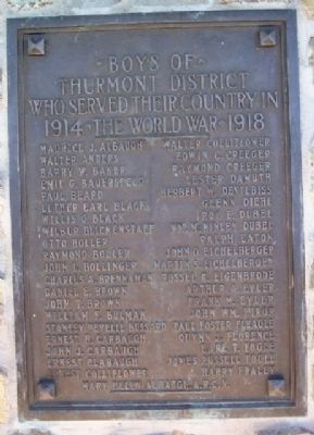World War I Service Marker A - F image. Click for full size.