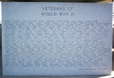 World War II Veterans Marker A - M image. Click for full size.