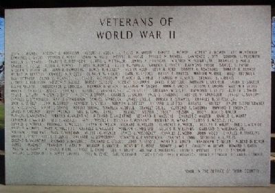 World War II Veterans Marker M - Z image. Click for full size.
