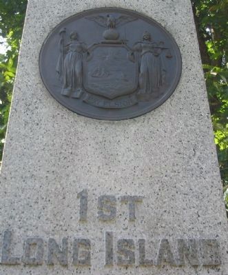 State Seal on Front of Monument. Click for full size. State Seal on Front of Monument image. Click for full size.