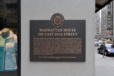 Manhattan House Marker image. Click for full size.