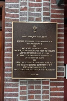Eglise Française du St. Esprit Marker. Click for full size. Eglise Française du St. Esprit Marker image. Click for full size.